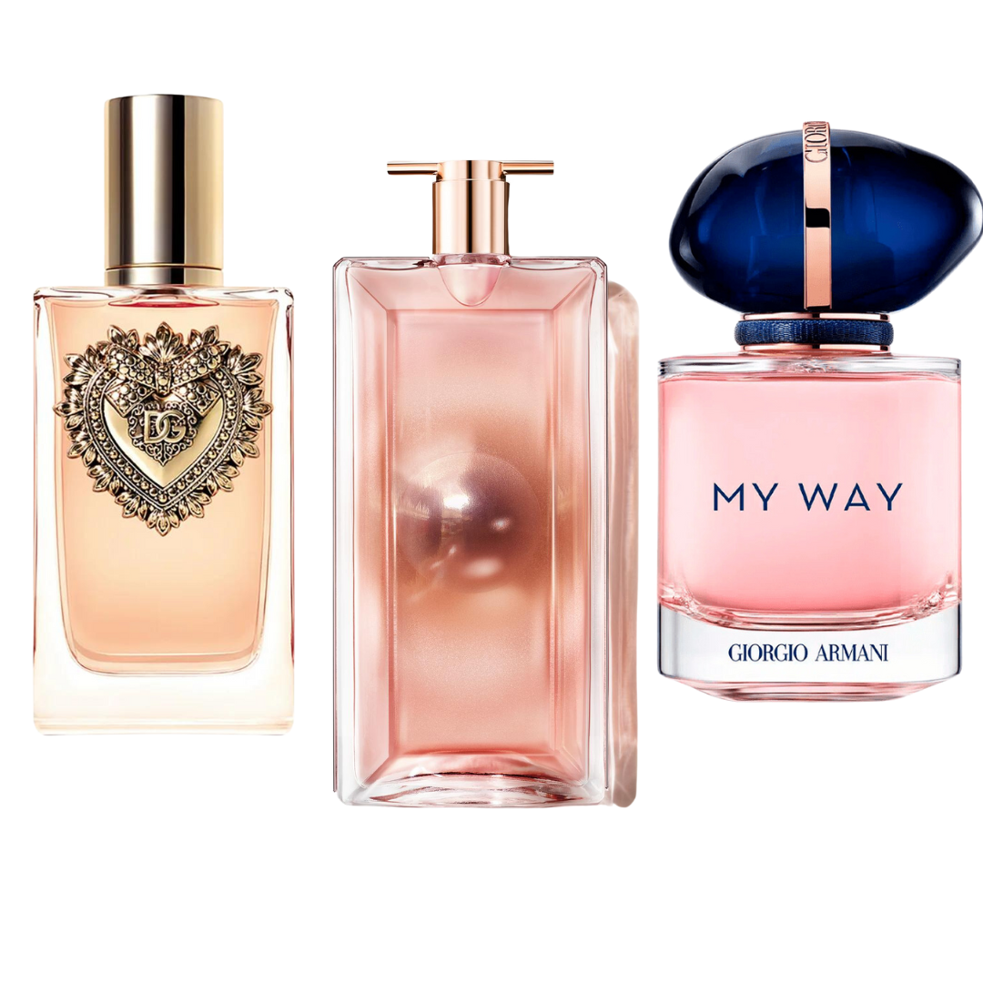 Pack de 3 perfumes: Dolce & Gabbana Devotion y My Way, Giorgio Armani y Lancôme Idôle - 100 ml