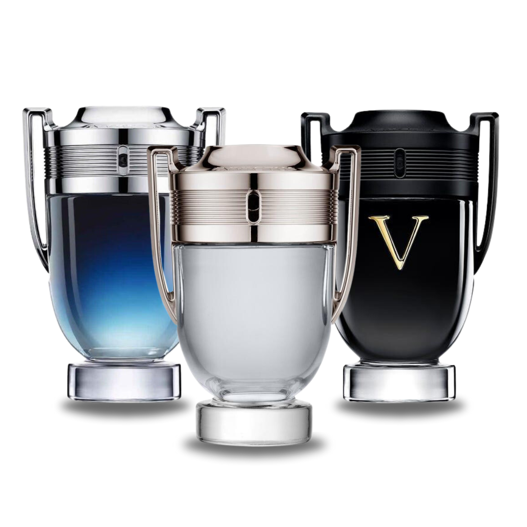 Combo de 3 Perfumes: Paco Rabanne INVICTUS LEGEND, Paco Rabanne INVICTUS y Paco Rabanne INVICTUS VICTORY - 100ml